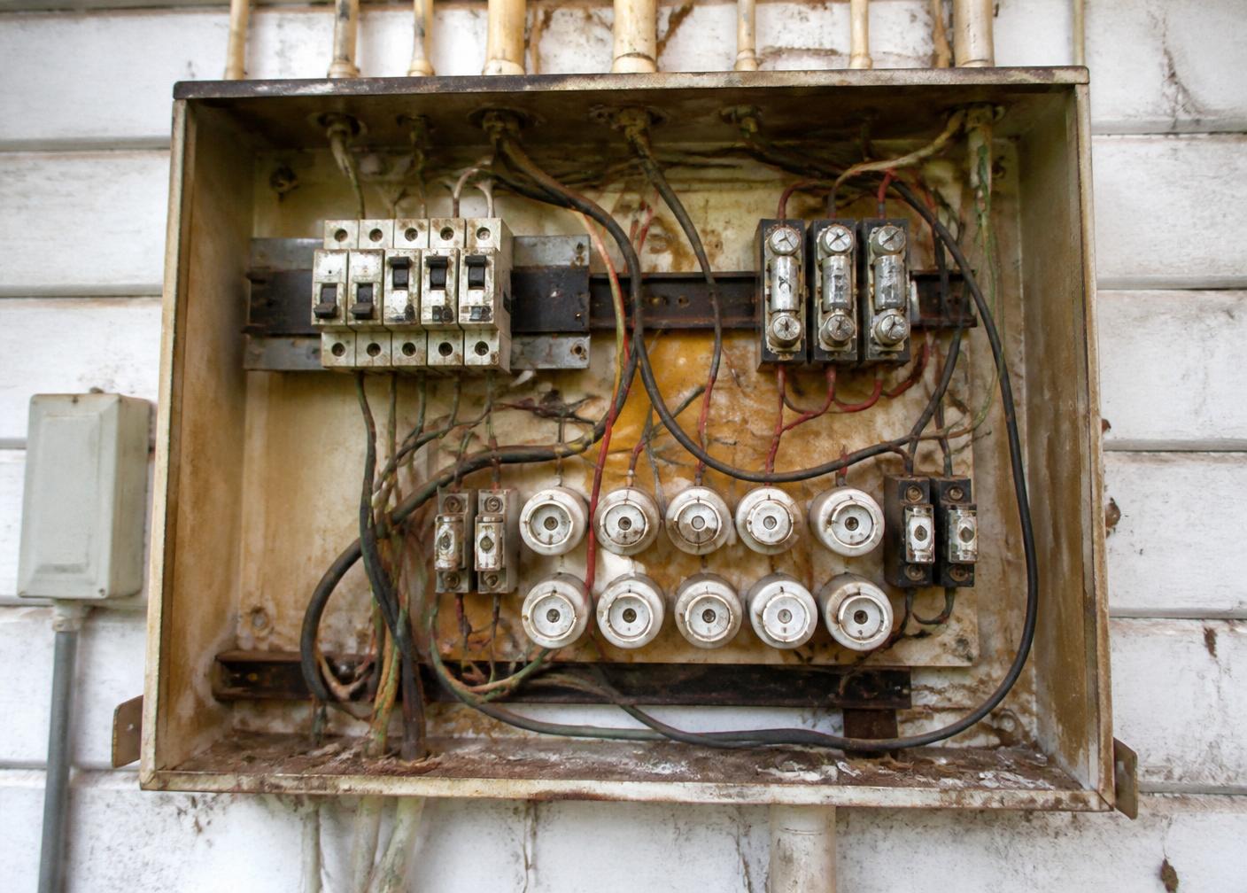 Old switchboard in Joondalup before upgrade